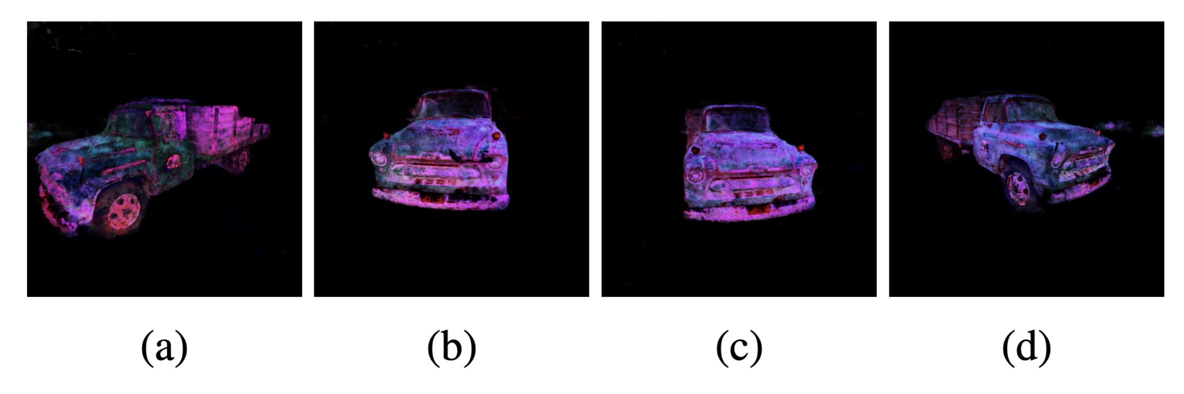 Images generated from different angles of the adversarially perturbed truck. This targeted attack was remarkably successful, with 15 out of 20 renderings from different viewpoints being misclassified as &lsquo;cannon,&rsquo; with confidence levels ranging from 15% to 70%. This highlights the potential risk of such attacks on visual models in applications like autonomous driving. Image source: (Nguyen et al., 2024)